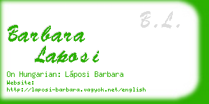 barbara laposi business card