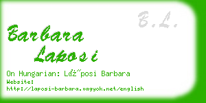 barbara laposi business card